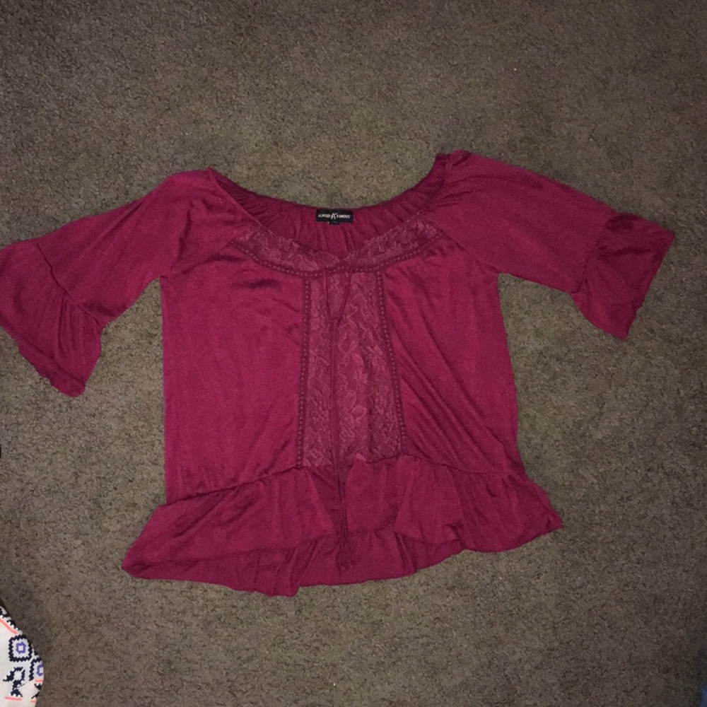 Almost famous lace front shirt